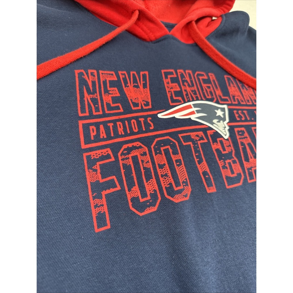 New England Patriots NFL Pullover Hoodie Blue Men's L Blokecore Activewear - Picture 3 of 9